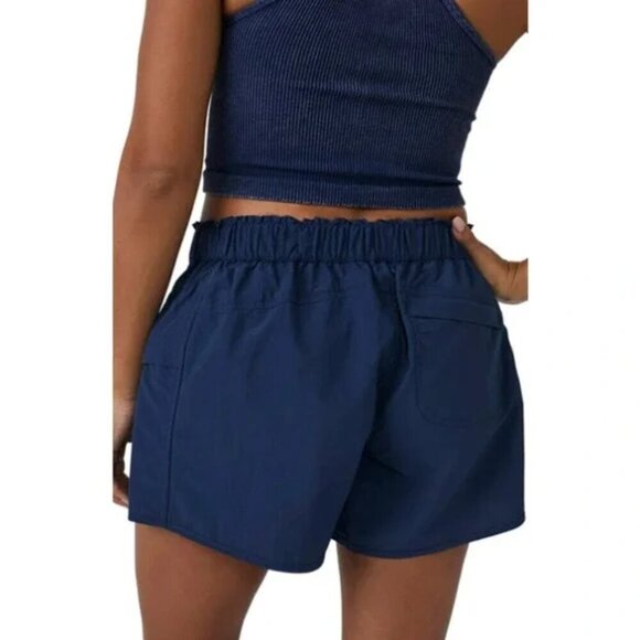NWT $58 Free People XS In the Wild Shorts Supernova Blue NEW Fp Movement - Picture 2 of 4